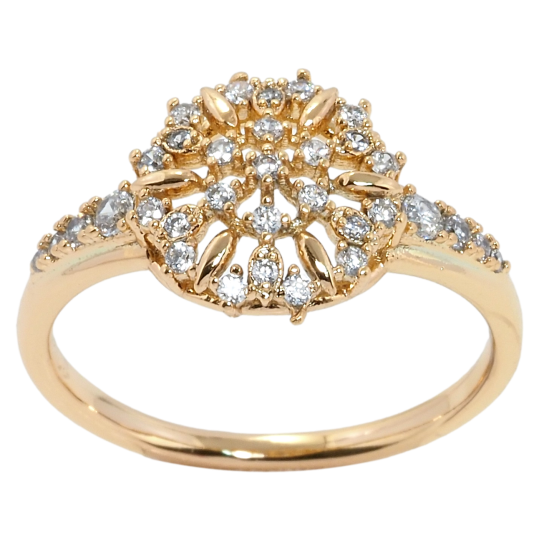 Кольцо Xuping Позолота 18K Инкрустация цирконием фото №1