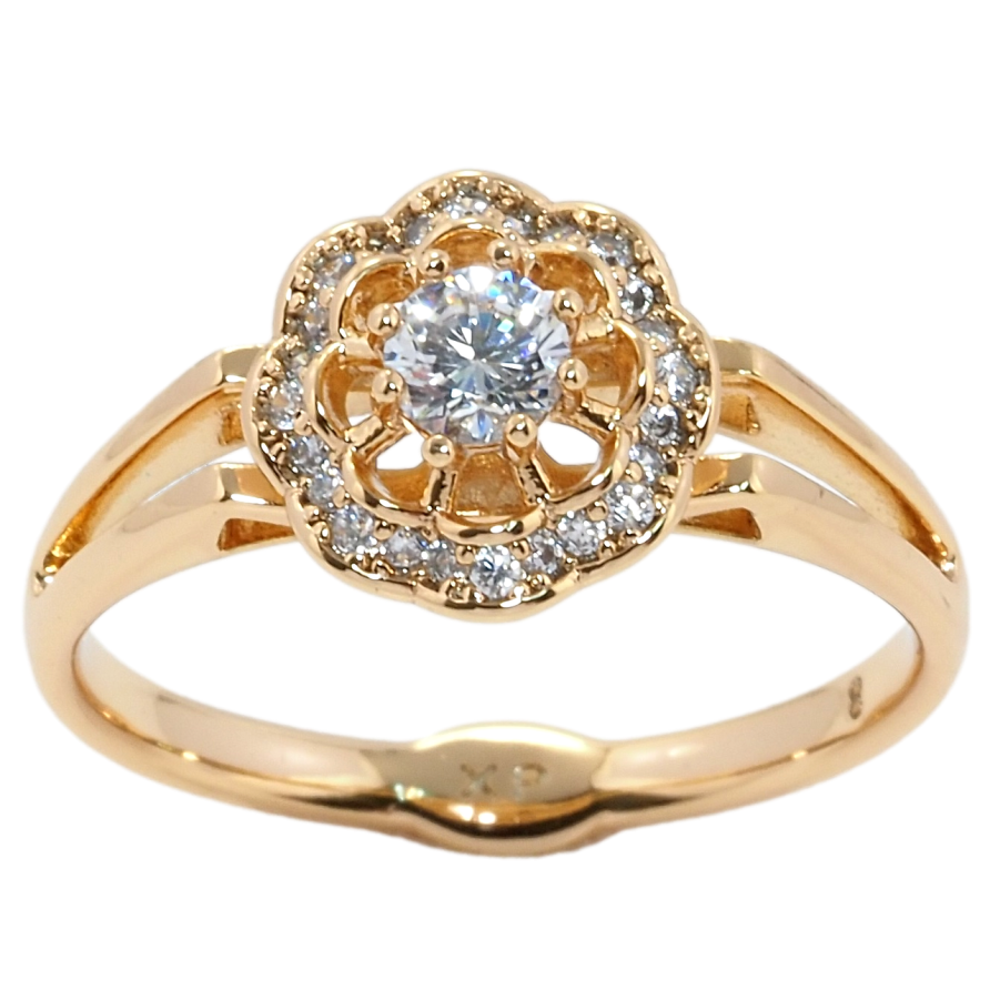 Кольцо Xuping Позолота 18K Цветочек фото №1 Кольцо Xuping Позолота 18K Цветочек фото №1