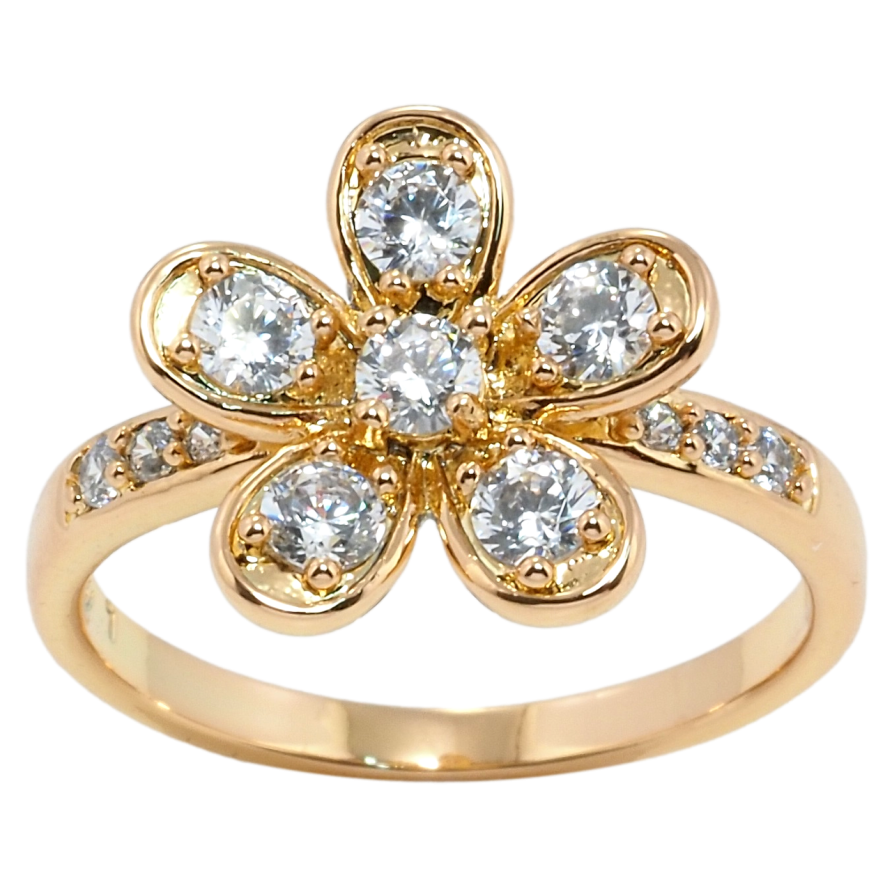 Каблучка Xuping Позолота 18K Квітка фото №1 Каблучка Xuping Позолота 18K Квітка фото №1