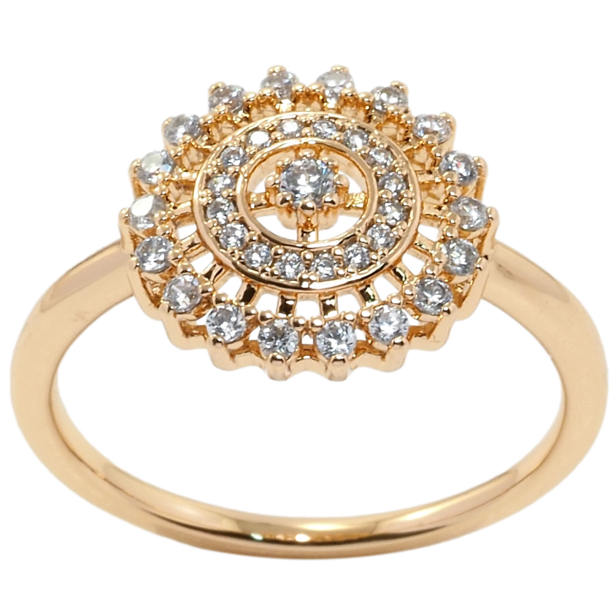 Кольцо Xuping Позолота 18K Инкрустация цирконием фото №1