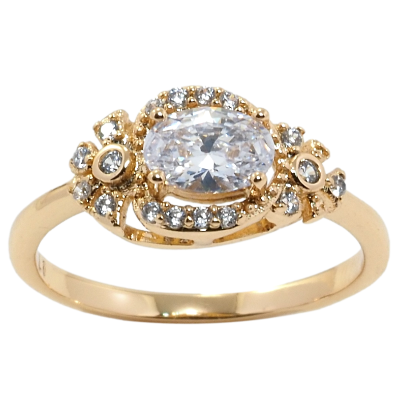 Кольцо Xuping Позолота 18K Кристальный орнамент фото №1 Кольцо Xuping Позолота 18K Кристальный орнамент фото №1