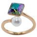 Кольцо Xuping цвет 18K с кр-ми Swarovski Кристалл Erinite Shimme с жемчугом фото №1 Кольцо Xuping цвет 18K с кр-ми Swarovski Кристалл Erinite Shimme с жемчугом фото №1