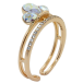 Кольцо Xuping цвет 18K с кр-ми Swarovski Кристаллы АВ с дорожкой кристаллов фото №2