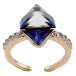 Каблучка Xuping колір 18K з кр-ми Swarovski Кристальний куб Capri Blue фото №1 Каблучка Xuping колір 18K з кр-ми Swarovski Кристальний куб Capri Blue фото №1