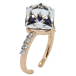 Каблучка Xuping колір 18K з кр-ми Swarovski Кристальний куб Capri Blue фото №2 Каблучка Xuping колір 18K з кр-ми Swarovski Кристальний куб Capri Blue фото №2