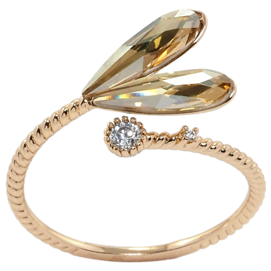 Кольцо Xuping цвет 18K с кр-ми Swarovski Сердце из кристаллов Light Colorado Topaz фото №1 Кольцо Xuping цвет 18K с кр-ми Swarovski Сердце из кристаллов Light Colorado Topaz фото №1