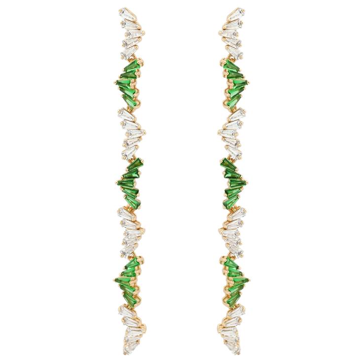 Серьги Xuping QQMM Позолота 18K пусеты Подвески из белых и зеленых фианитов фото №12 Серьги Xuping QQMM Позолота 18K пусеты Подвески из белых и зеленых фианитов фото №12