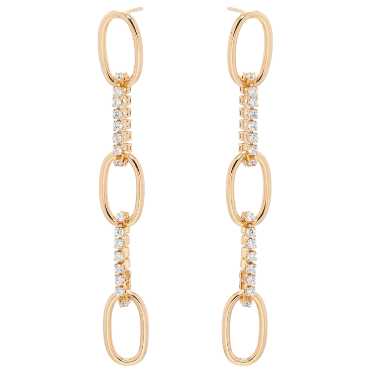 Серьги Xuping QQMM Позолота 18K пусеты Подвески цепочки с цирконием фото №8 Серьги Xuping QQMM Позолота 18K пусеты Подвески цепочки с цирконием фото №8