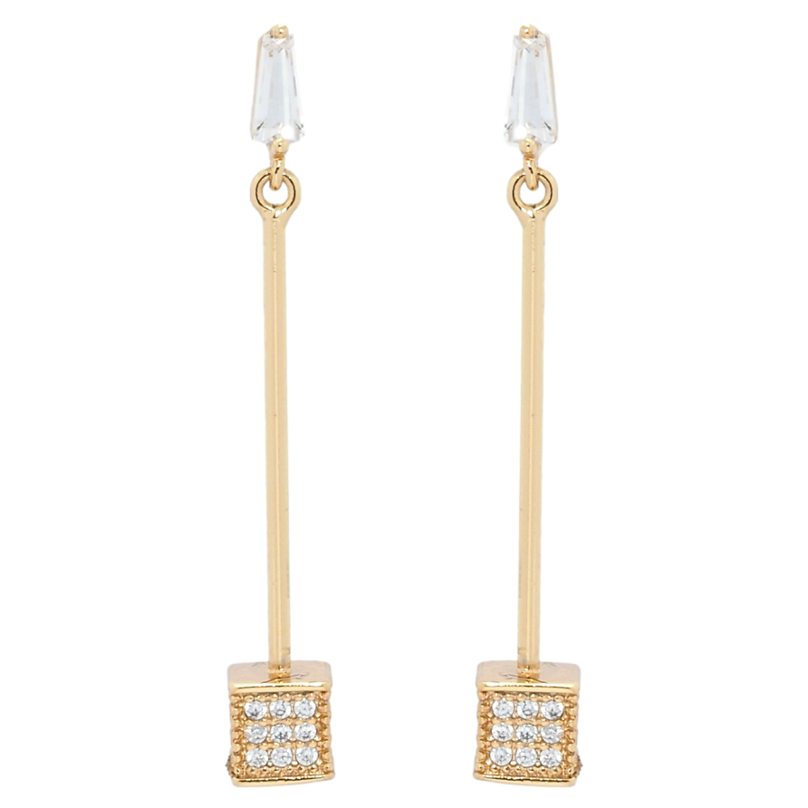 Серьги Xuping QQMM Позолота 18K пусеты Подвески кубики с цирконием фото №1 Серьги Xuping QQMM Позолота 18K пусеты Подвески кубики с цирконием фото №1