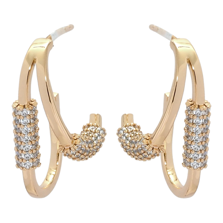 Серьги Xuping QQMM Позолота 18K пусеты Декоративные петельки с цирконием фото №6 Серьги Xuping QQMM Позолота 18K пусеты Декоративные петельки с цирконием фото №6