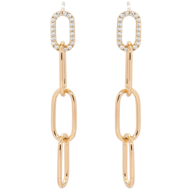 Сережки Xuping QQMM Позолота 18K пусети Підвіски ланцюжка з цирконієм фото №1 Сережки Xuping QQMM Позолота 18K пусети Підвіски ланцюжка з цирконієм фото №1