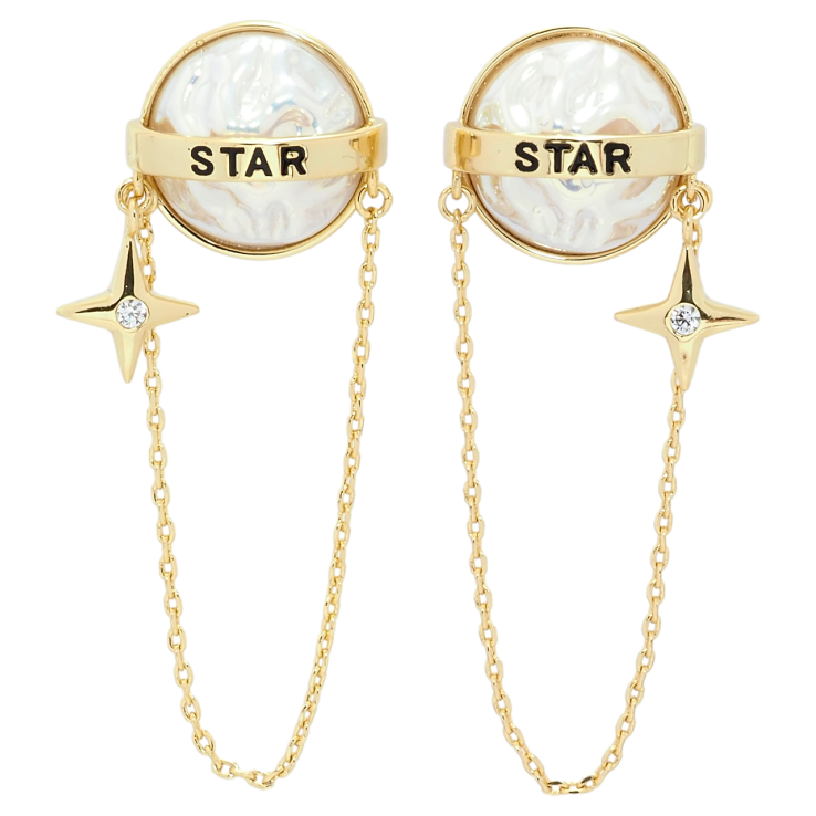 Сережки Xuping QQMM Позолота 14K пусети Декоративні підвіски з перламутровими вставками фото №21