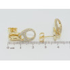 Серьги Xuping QQMM Позолота 14K пусеты Бегунки с цирконием фото №2