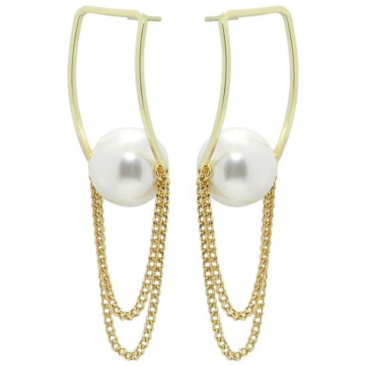 Сережки Xuping QQMM Позолота 14K пусети Декоративні підвіски з ланцюжками фото №22