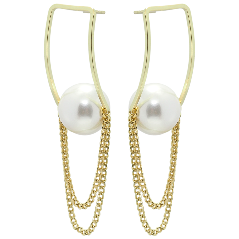 Серьги Xuping QQMM Позолота 14K пусеты Декоративные подвески с цепочками фото №1 Серьги Xuping QQMM Позолота 14K пусеты Декоративные подвески с цепочками фото №1