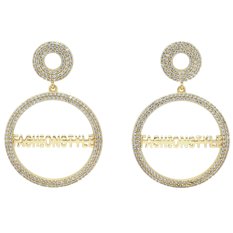 Сережки Xuping QQMM Позолота 14K пусети Стильні підвіски з цирконієм фото №1 Сережки Xuping QQMM Позолота 14K пусети Стильні підвіски з цирконієм фото №1