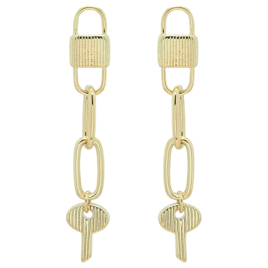 Сережки Xuping JEAN GOUJON Позолота 14K пусети Підвіски з ключиками фото №1 Сережки Xuping JEAN GOUJON Позолота 14K пусети Підвіски з ключиками фото №1