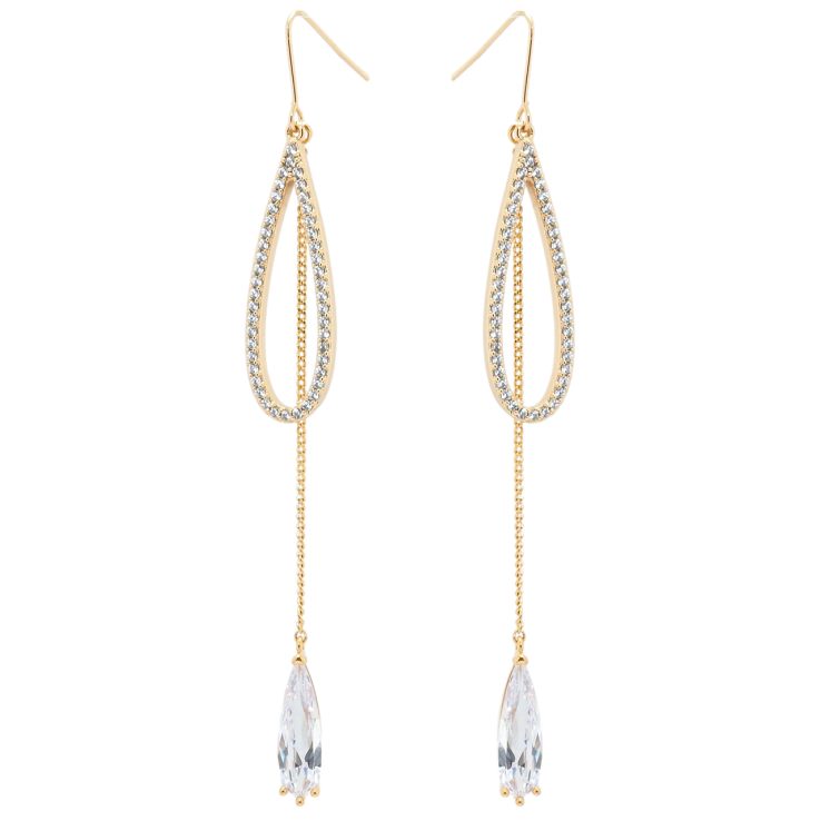 Серьги Xuping JEAN GOUJON Позолота 18K французский замок Подвески фианиты на цепочке фото №16 Серьги Xuping JEAN GOUJON Позолота 18K французский замок Подвески фианиты на цепочке фото №16