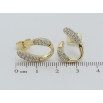 Сережки Xuping QQMM Позолота 14K пусети Петельки з інкрустацією цирконієм фото №2