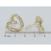 Сережки Xuping QQMM Позолота 14K пусети Сердечки з цирконієм фото №2 Сережки Xuping QQMM Позолота 14K пусети Сердечки з цирконієм фото №2