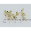 Серьги Xuping QQMM Позолота 14K пусеты Декоративные цветочки с фианитами фото №2