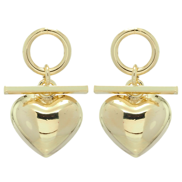 Серьги Xuping QQMM Позолота 14K пусеты Подвески сердечки фото №22