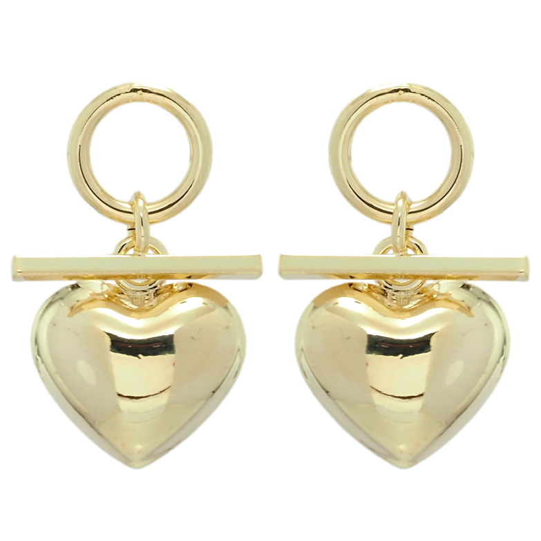 Сережки Xuping QQMM Позолота 14K пусети Підвіски серця фото №1 Сережки Xuping QQMM Позолота 14K пусети Підвіски серця фото №1