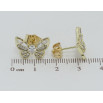 Серьги Xuping QQMM Позолота 14K пусеты Бабочки с цирконием фото №2