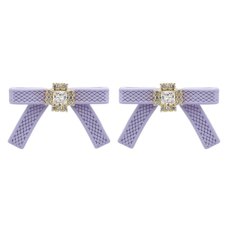 Серьги Xuping QQMM Позолота 14K пусеты Банты с покрытием Soft-touch фото №1