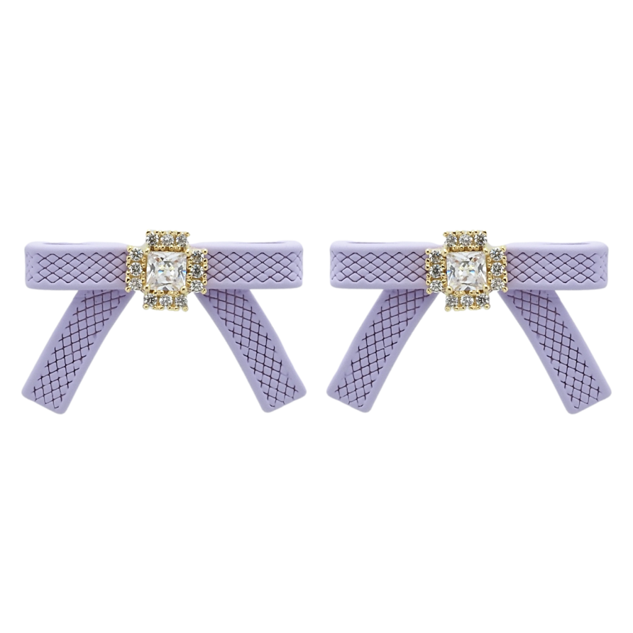 Серьги Xuping QQMM Позолота 14K пусеты Банты с покрытием Soft-touch фото №1