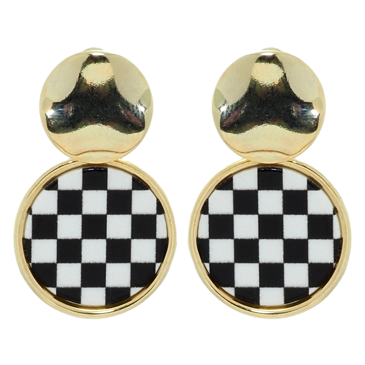 Серьги Xuping QQMM Позолота 14K пусеты Шахматный орнамент фото №23 Серьги Xuping QQMM Позолота 14K пусеты Шахматный орнамент фото №23