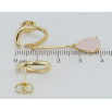 Сережки Xuping QQMM Позолота 14K пусети Асиметричні з підвіскою рожевий фіаніт фото №2 Сережки Xuping QQMM Позолота 14K пусети Асиметричні з підвіскою рожевий фіаніт фото №2