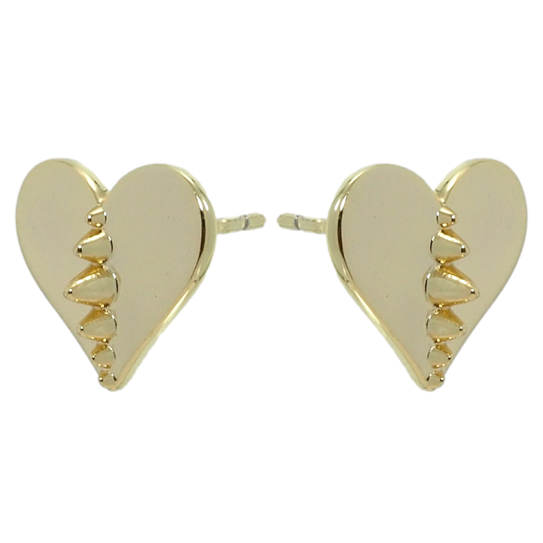Сережки Xuping QQMM Позолота 14K пусети Сердечки з шипами фото №2 Сережки Xuping QQMM Позолота 14K пусети Сердечки з шипами фото №2