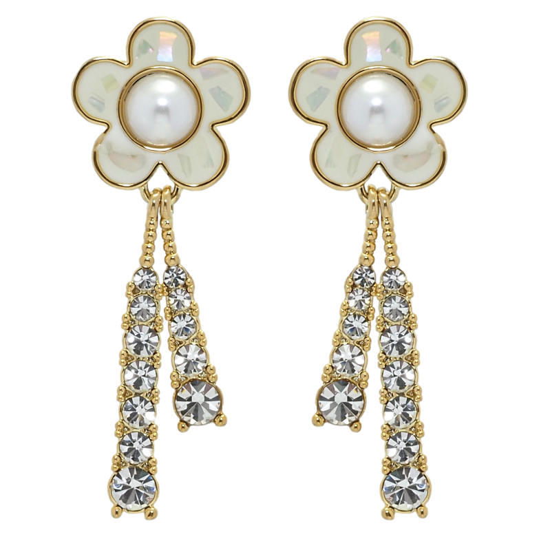 Сережки Xuping QQMM Позолота 14K пусети Квіточки фото №1 Сережки Xuping QQMM Позолота 14K пусети Квіточки фото №1