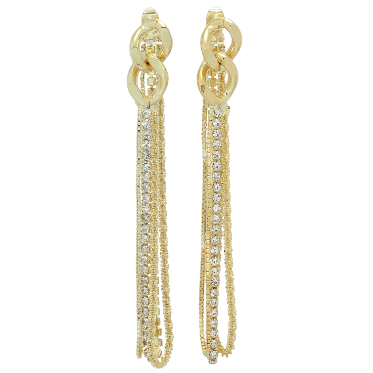 Сережки Xuping QQMM Позолота 14K пусети Підвіски з ланцюжків фото №8