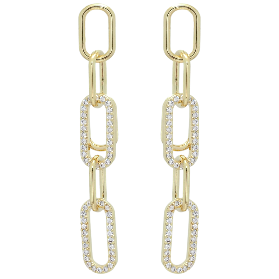 Серьги Xuping QQMM Позолота 14K пусеты Цепочки с цирконием фото №1 Серьги Xuping QQMM Позолота 14K пусеты Цепочки с цирконием фото №1