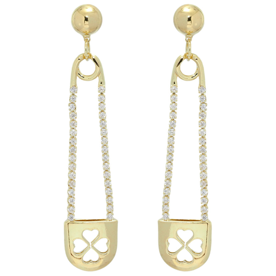 Сережки Xuping QQMM Позолота 14K пусети Підвіски шпильки з цирконієм фото №1 Сережки Xuping QQMM Позолота 14K пусети Підвіски шпильки з цирконієм фото №1