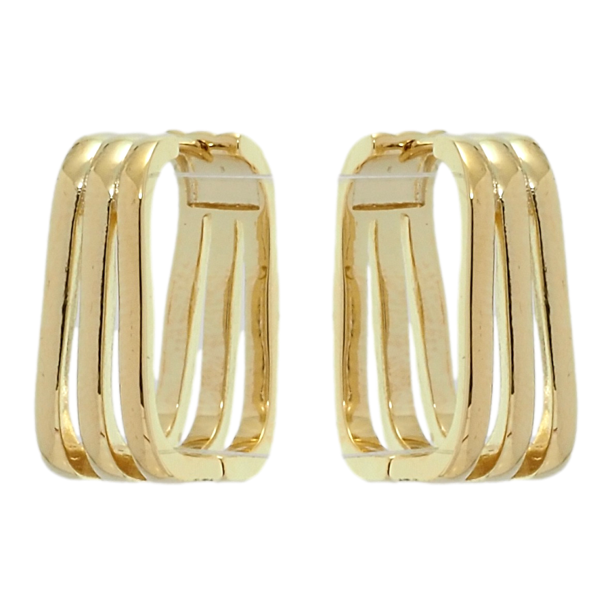 Сережки Xuping QQMM Позолота 14K колечка Смугастий орнамент фото №1