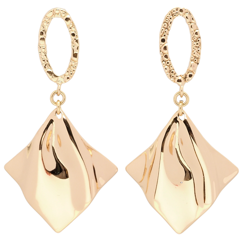 Серьги Xuping QQMM Позолота 18K пусеты Ромбовые подвески фото №1 Серьги Xuping QQMM Позолота 18K пусеты Ромбовые подвески фото №1