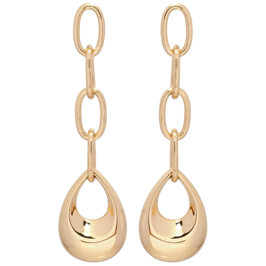 Сережки Xuping QQMM Позолота 18K пусети Крапельки на ланцюжках фото №1 Сережки Xuping QQMM Позолота 18K пусети Крапельки на ланцюжках фото №1