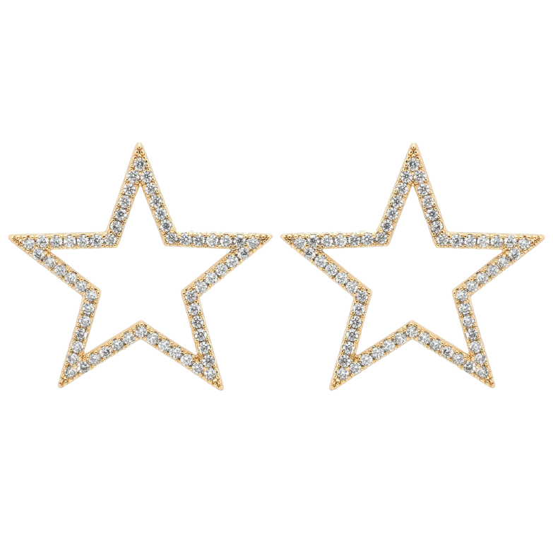 Серьги Xuping QQMM Позолота 18K пусеты Звезды с цирконием фото №1 Серьги Xuping QQMM Позолота 18K пусеты Звезды с цирконием фото №1
