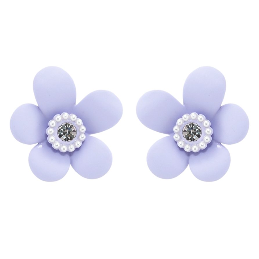 Сережки Xuping QQMM Родій пусети Бузкові квіточки з покриттям Soft-touch фото №1 Сережки Xuping QQMM Родій пусети Бузкові квіточки з покриттям Soft-touch фото №1