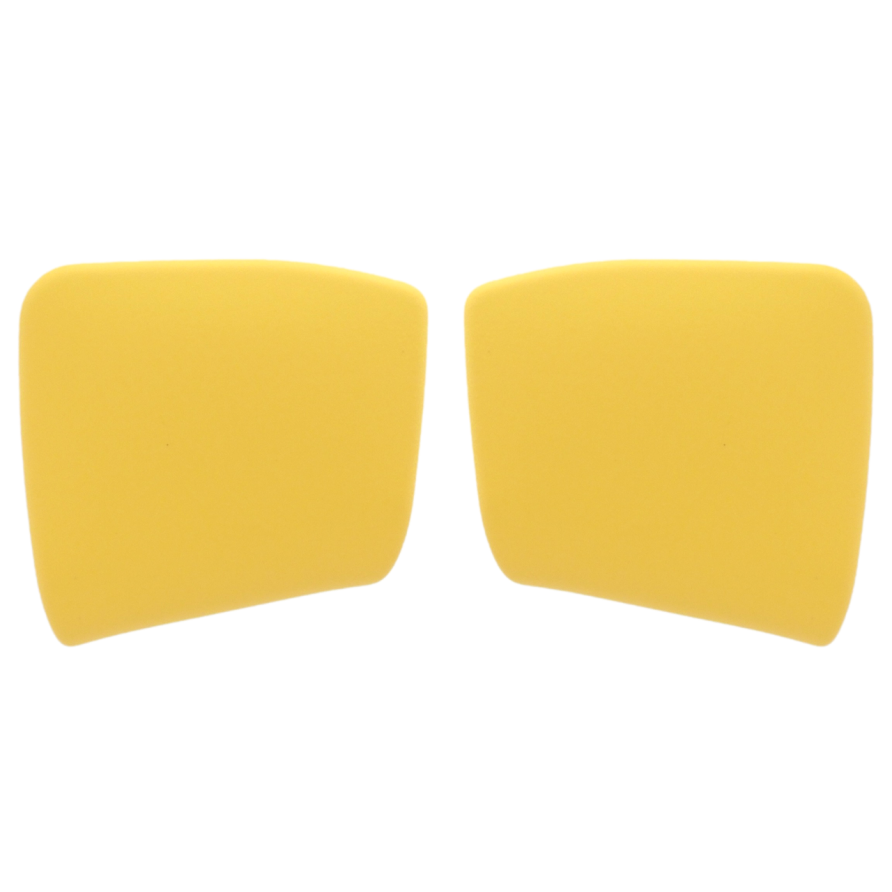 Сережки Xuping QQMM Родій пусети Жовті широкі дуги з покриттям Soft-touch фото №1