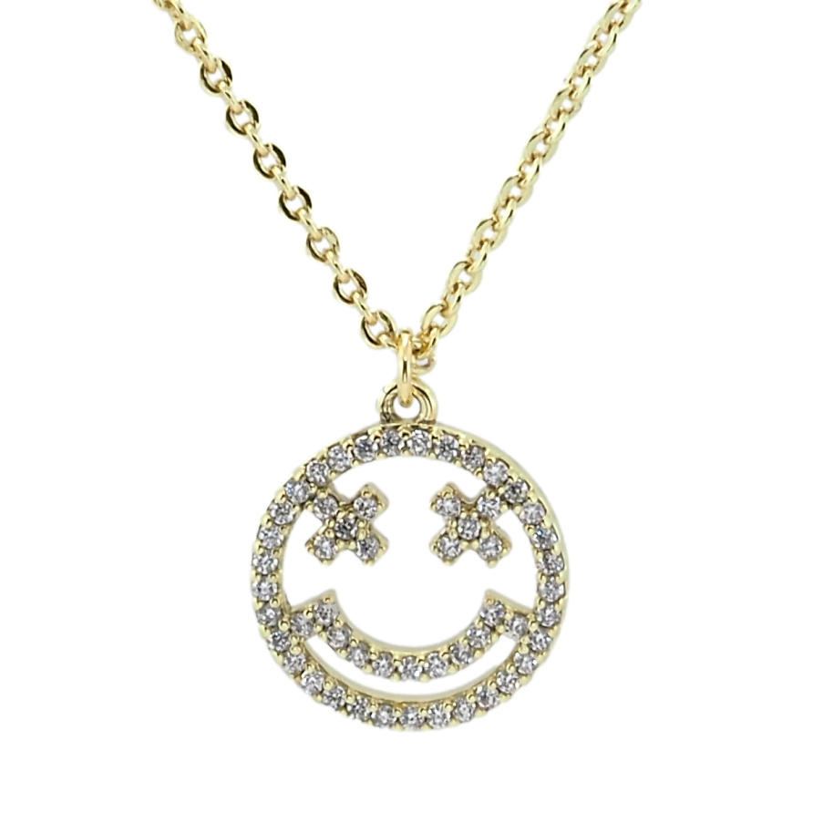 Підвіска на ланцюжку Xuping QQMM Позолота 14K Смайл довжина 42-47см х 1мм, ø 12мм фото №1 Підвіска на ланцюжку Xuping QQMM Позолота 14K Смайл довжина 42-47см х 1мм, ø 12мм фото №1