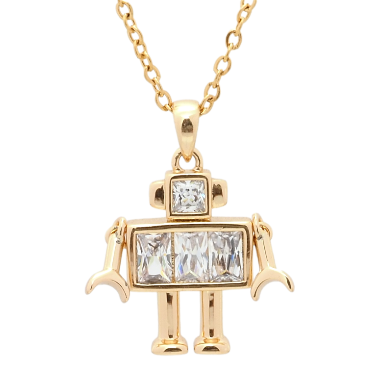 Подвеска на цепочке Xuping QQMM Позолота 18K Робот длина 40-46см х 1мм фото №1