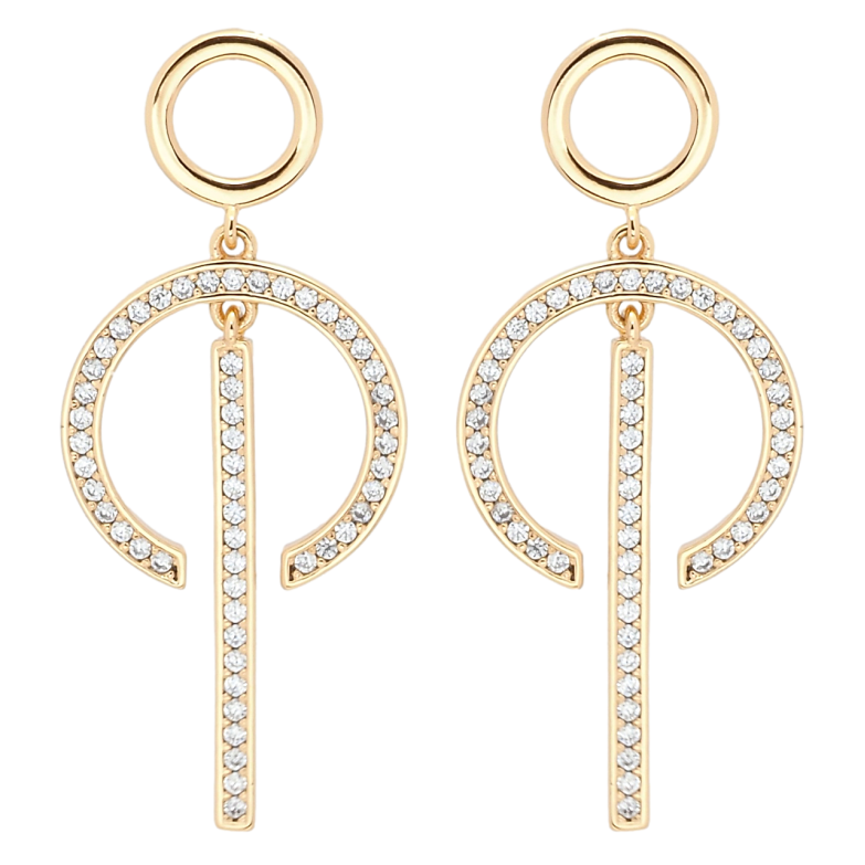 Серьги Xuping Позолота 18K пусеты Подвески с цирконием фото №1