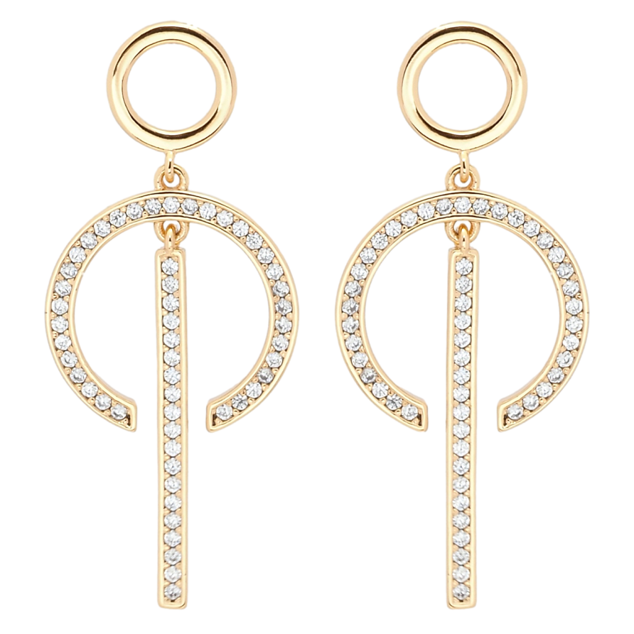 Сережки Xuping Позолота 18K пусети Підвіски з цирконієм фото №1