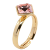 Кольцо Xuping цвет 18K с кр-ми Swarovski Кристалл Rose, 10х10мм фото №2 Кольцо Xuping цвет 18K с кр-ми Swarovski Кристалл Rose, 10х10мм фото №2