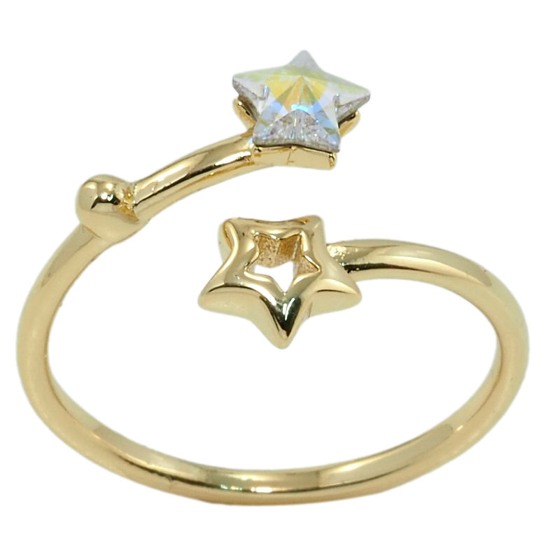 Кольцо Xuping цвет 14K с кр-ми Swarovski Звезды кристалл АВ фото №1