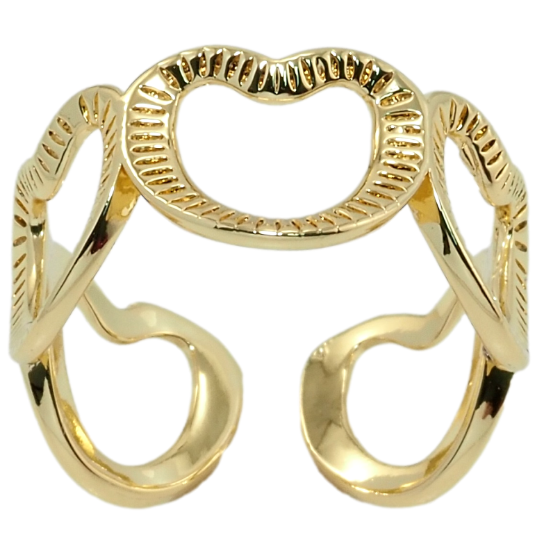 Каблучка Xuping QQMМ Позолота 14K Сердечки фото №1 Каблучка Xuping QQMМ Позолота 14K Сердечки фото №1